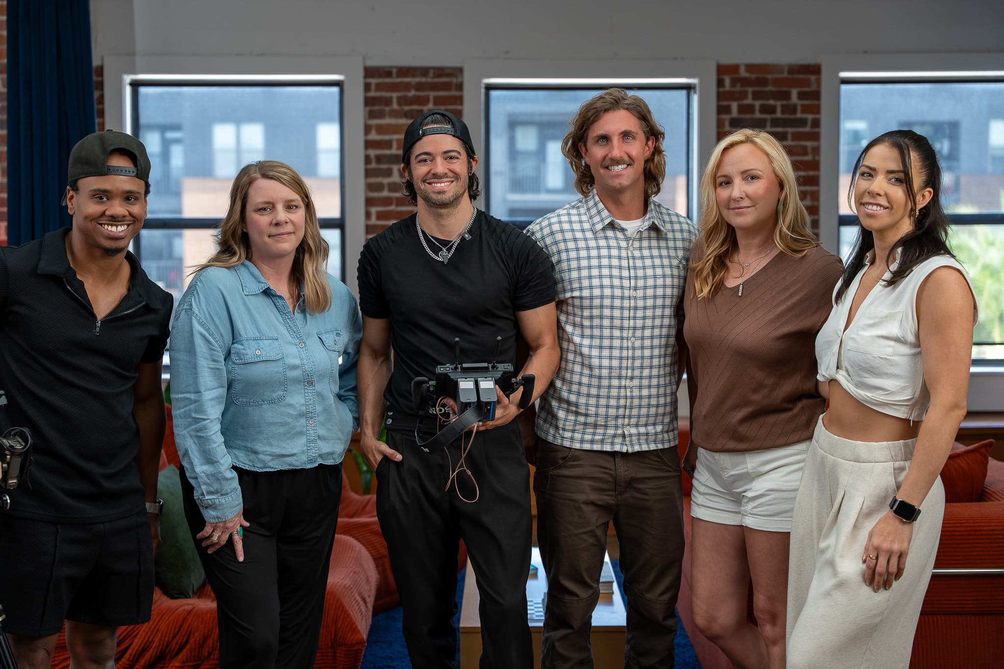 MediaGeekz production crew with members of Gabby Petito’s family after a documentary interview