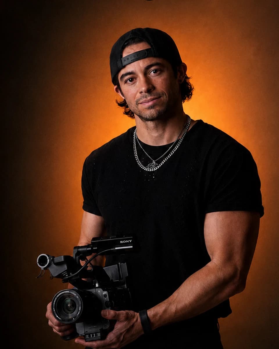 Matt Workman holding a cinema camera